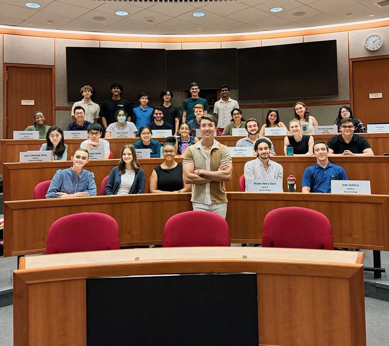 Dennis Kenney at Harvard Business School with his students